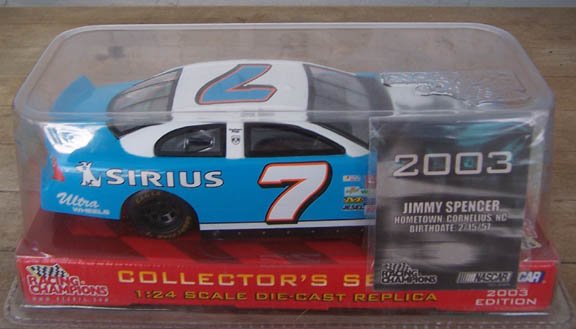2003 Racing Champ. NASCAR Jimmy Spencer #7 Sirius