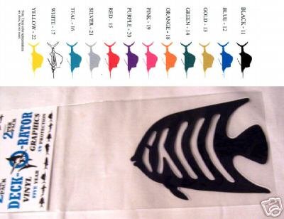 Angelfish Vinyl Decal 2 pack Teal