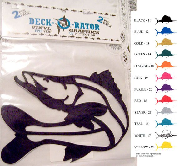 Jumping Snook Vinyl 2 pack Decal Teal