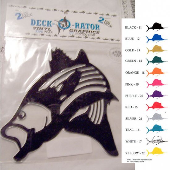 Jumping Striper Vinyl 2 pack Decal Teal