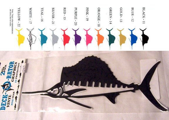 Sailfish Vinyl 2 pack Decal White