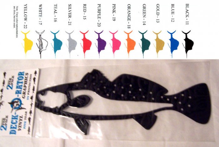 Sea Trout Vinyl Decal 2 Pack Black