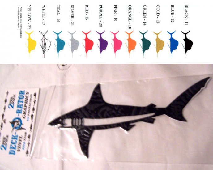Shark Vinyl Decal 2 Pack White