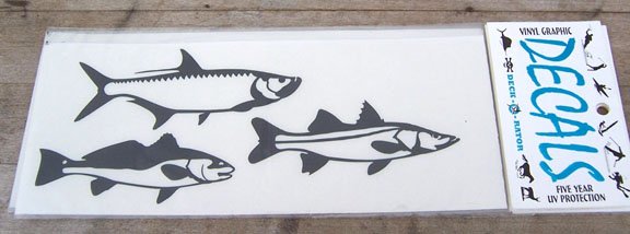 Single Small Right Facing Inshore Slam Vinyl Decal Black