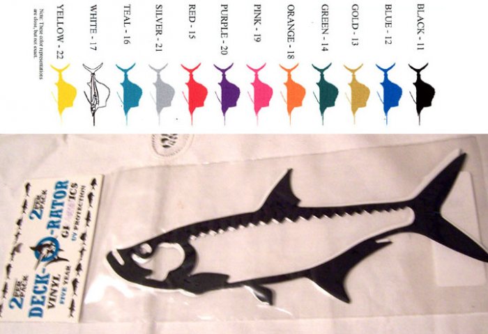 Tarpon Vinyl Decal 2 Pack Teal