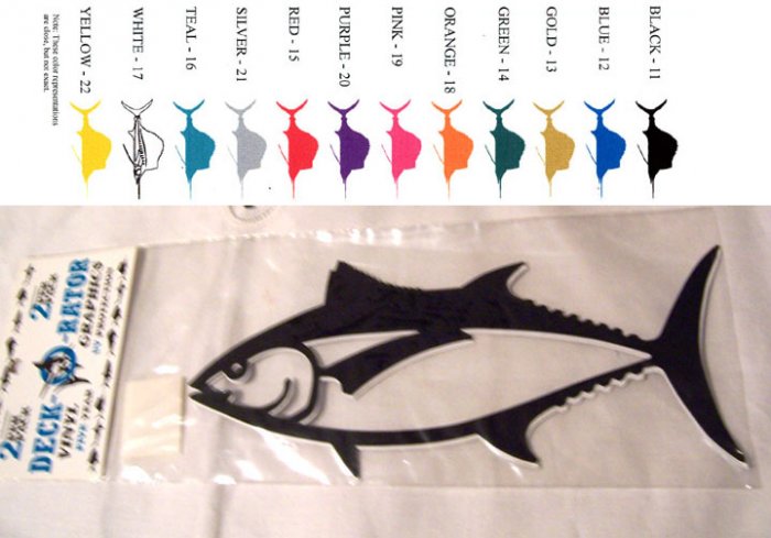 Tuna Vinyl Decal 2 Pack Black