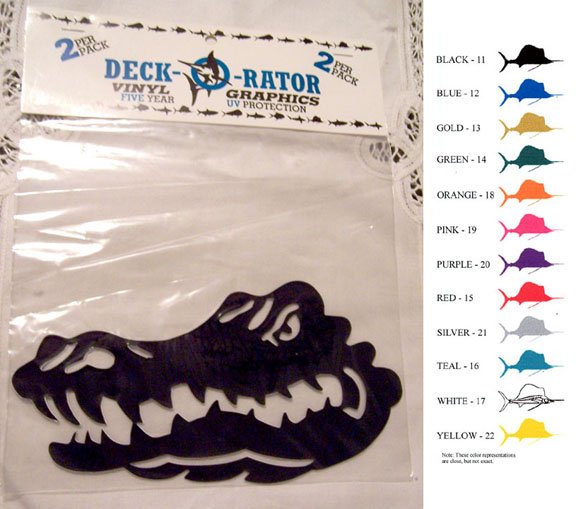 Gator Vinyl Decal 2 pack Red