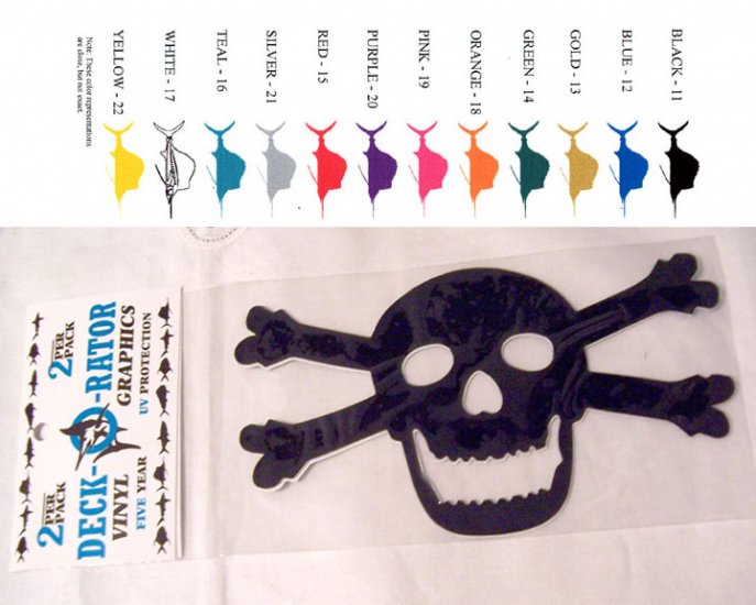 Jolly Roger Vinyl Decal 2 Pack Green
