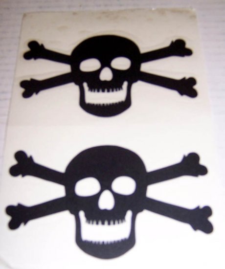 Jolly Roger Vinyl Decal 2 pack Small - Black