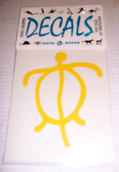 Turtle Outline Vinyl Decal Single Yellow