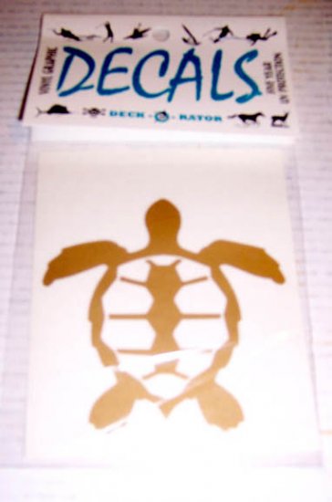 Turtle Vinyl Decal Single Gold