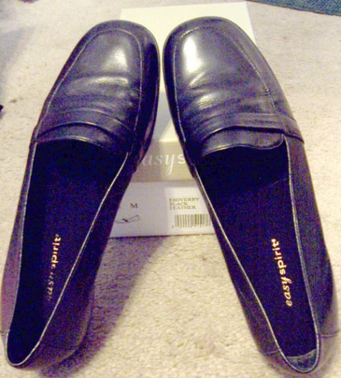 Easy Spirit Esoverby Black Leather Shoes 8-1/2 Like NEW