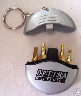 Pocket screwdriver set--4 bits NEW Optima Batteries