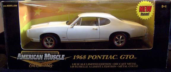 American Muscle 1968 Pontiac GTO 1:18 White New in Box