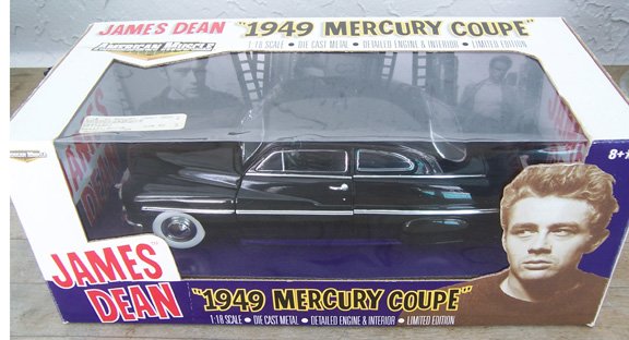 ERTL James Dean 1949 Mercury Coupe Black 1:18 MIB