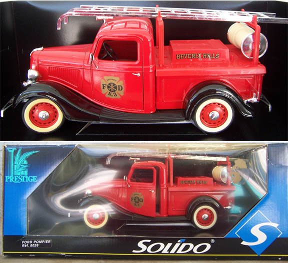 Solido Ford Pompier #8026 Red Fire truck NEW in Box