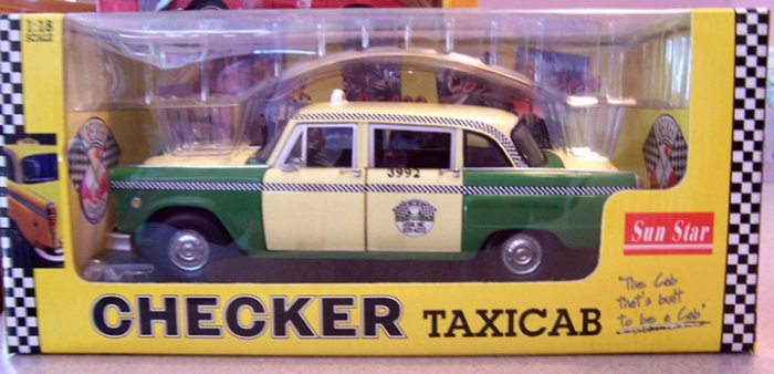 Sun Star Checker Taxicab Chicago 1981 NEW 1:18