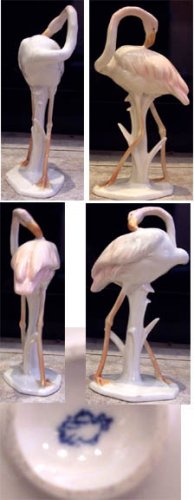 German Porcelain Pink Flamingo Excellent Condition