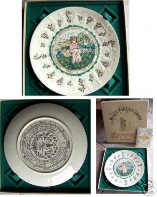 Royal Doulton Kate Grenaway Almanack Plate Pisces MIB