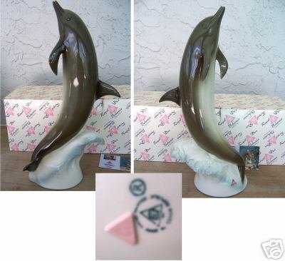 Royal Dux Dolphin on Wave Mint Condition with Box