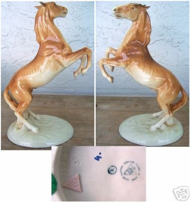 Royal Dux Rearing Horse on Base Mint Condition
