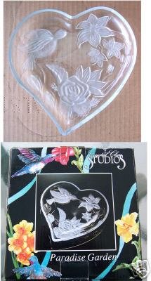 Crystal Clear Studios Paradise Garden Plate Heart Shape