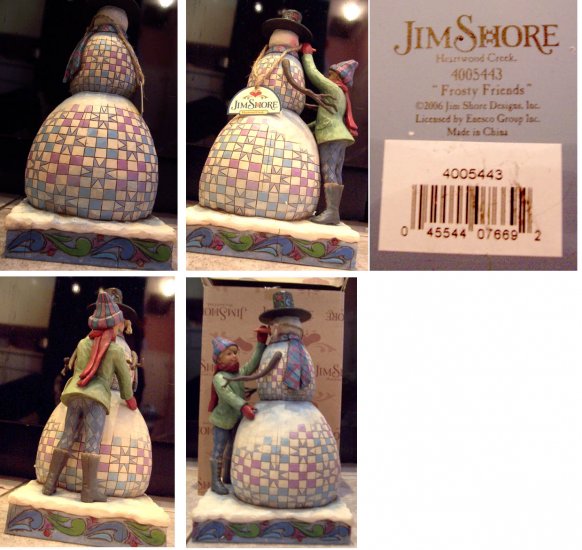 Enesco Jim Shore ""Frosty Friends"" Boy making snowman figurine