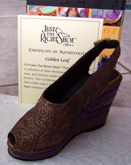 Just the Right Shoe 25098 Golden Leaf Mint NEW