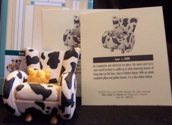 Take a Seat by Raine Cow #24020 NEW in Box