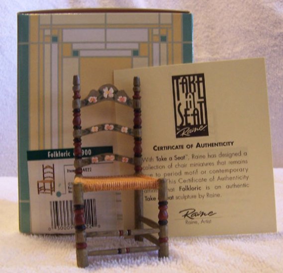 Take a Seat by Raine Folkloric #24022 NEW in Box