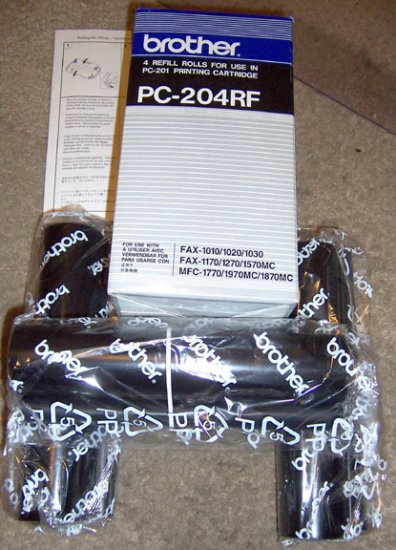 NEW Genuine Brother PC-204RF Refill Rolls for PC201