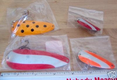4 Oxboro Fishing Lure Spoon Assortment NEW in bags