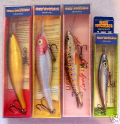 4 Ugly Duckling Wobbler Lure European Balsa Bait NIB