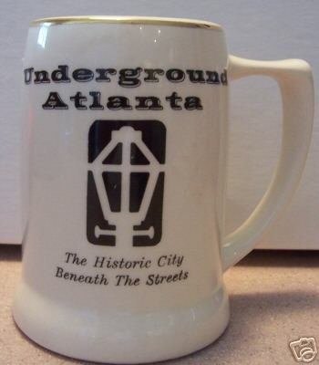White & Black Underground Atlanta Stein/Mug