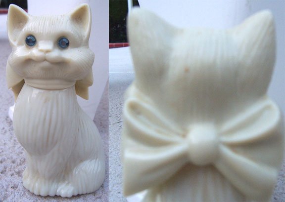 Avon Vintage Cologne Bottle Cat with Blue Eyes