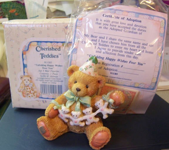 Cherished Teddies #911305 Age 4 Bear Figurine