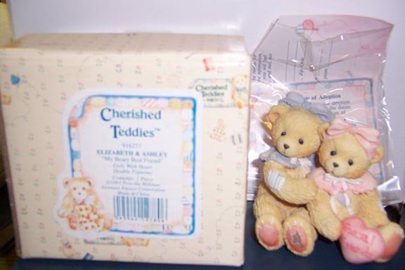 Cherished Teddies #916277 Elizabeth & Ashley New in Box