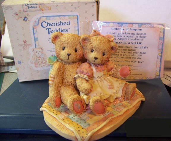 Cherished Teddies #950513 Nathaniel & Nellie