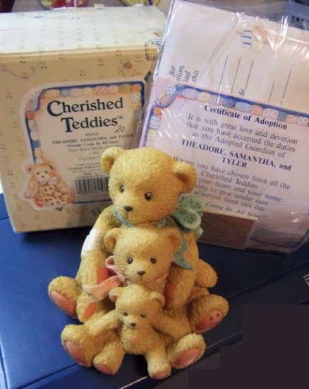 Cherished Teddies #950505 Theadore, Samantha, and Tyler