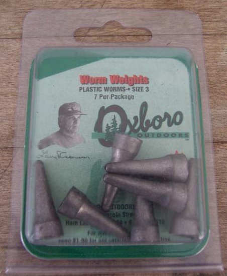 Oxboro Worm Weights Size 3 - 7 Per Package