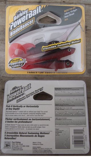 Berkley Powerbait Blade Dancer 3/8 oz. Red Shad NEW