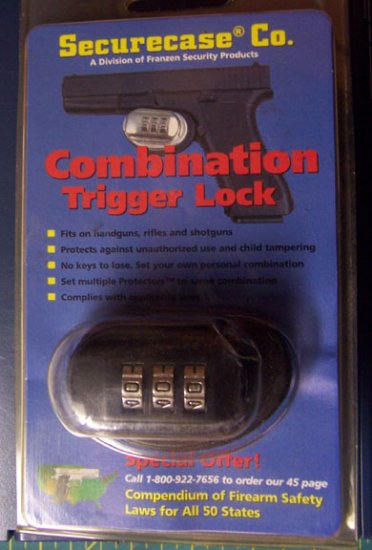 Securecase Combination Trigger Lock NEW in Clam Pack