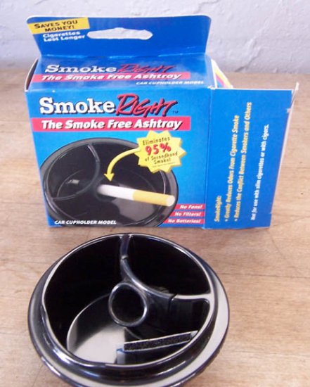 Smoke Right Car Cup Holder Smoke Free Ashtray