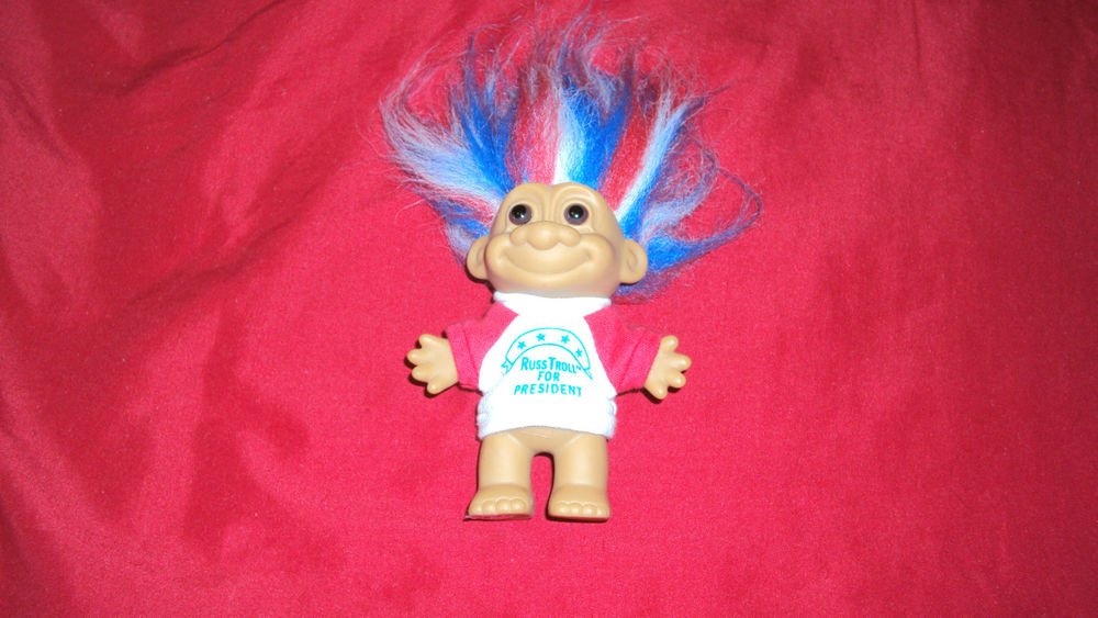 RUSS TROLL DOLL RUSS TROLL FOR PRESIDENT KIDZ 5" GREAT CONDITION ONE OWNER