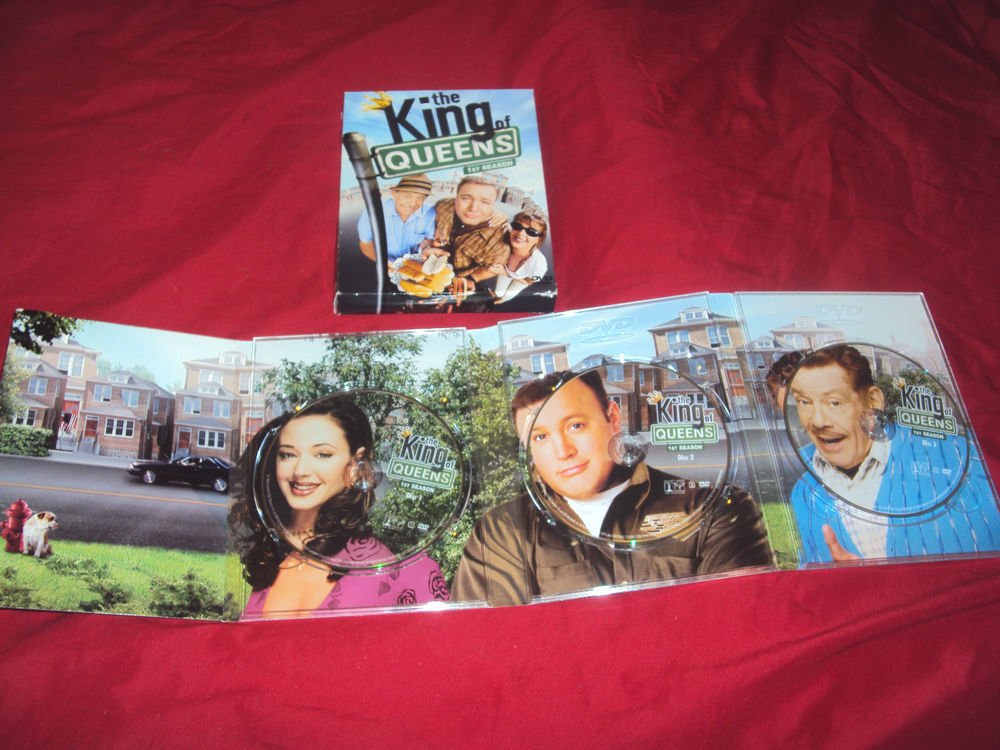 THE KING OF QUEENS SEASON 1 ONE DVD 3 DISCS BOX ART & DISC ART CASE VG TO NRMNT