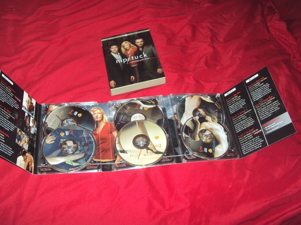 NIP/TUCK THE COMPLETE THIRD SEASON 3 DVD 6 DISCS BOX ART & DISC ART CASE NRMINT