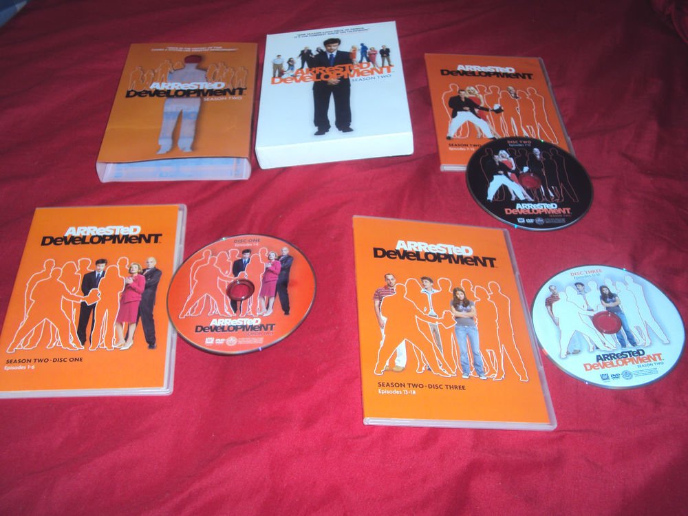 ARRESTED DEVELOPMENT SEASON 2 TWO DVD 3 DISCS BOX ART SLIP COVER & ART CASES