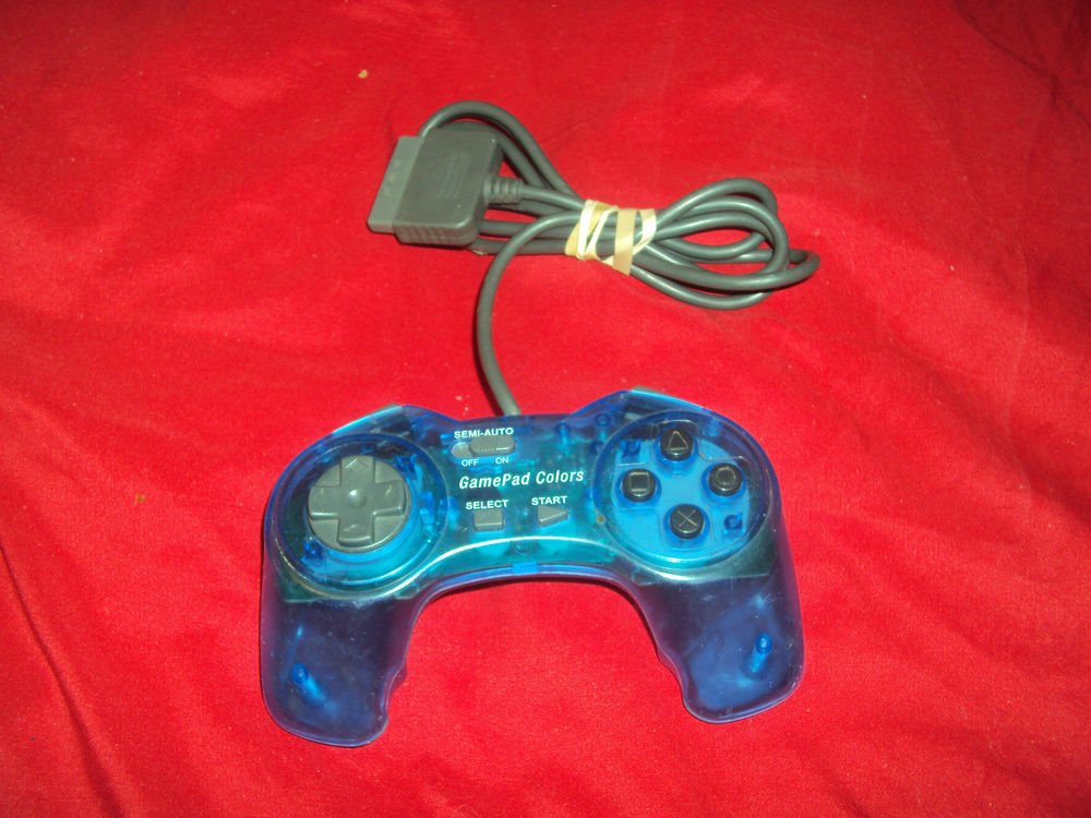 PLAYSTATION 1 PS1 GAMEPAD COLORS PERFORMANCE CONTROLLER P-107GSN GOOD CONDITION