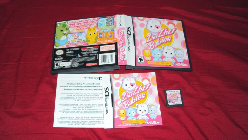 ZHUZHU BABIES NINTENDO DS CARTRIDGE MANUAL INSERT ART & CASE NRMNT
