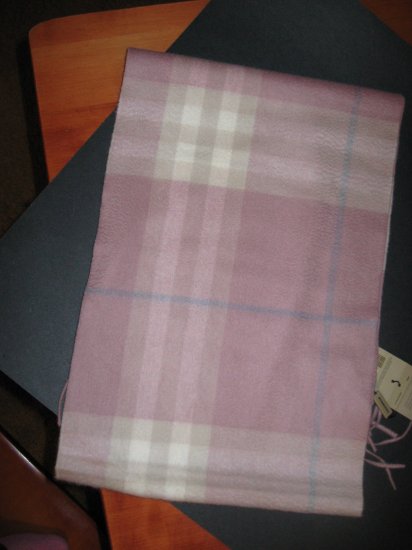 100% Auth., 100% Cashmere Burberry Giant Check Scarf -Retails $295
